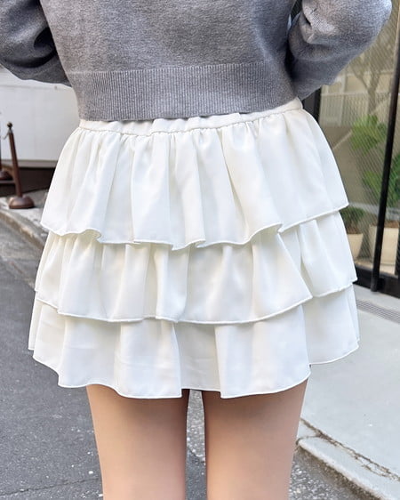 INGNI（イング） フリルミニスカパン ｵﾌﾎﾜｲﾄ