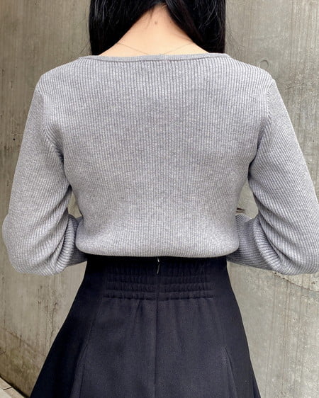 INGNI（イング） フロントレースドッキングニット ｸﾞﾚｰ/ｵﾌﾎﾜｲﾄ