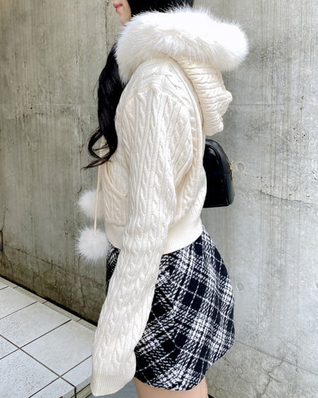 INGNI(イング) ビット付アソート柄タイトミニスカパン クロオフ/チェック