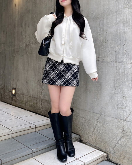 INGNI(イング) ビット付アソート柄タイトミニスカパン クロオフ/チェック