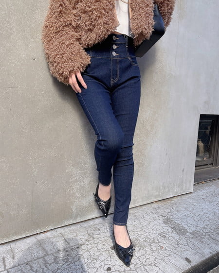 【12／16までの限定価格】【WEB限定】【S～Mサイズ】ハイウエストスキニーデニムパンツ