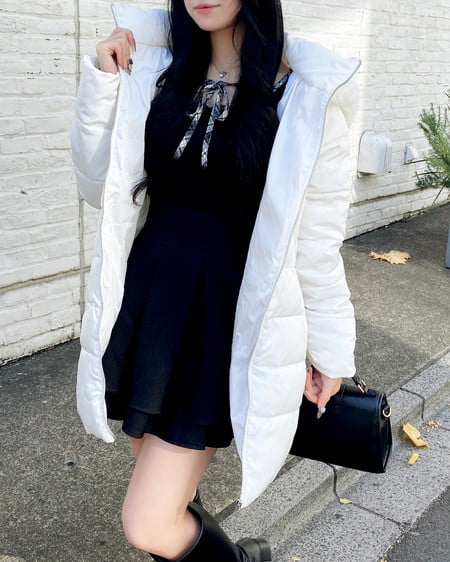 INGNI（イング） バックレースアップタックフレアスカート／A ｸﾛ