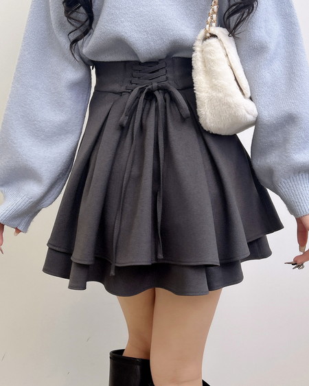 INGNI(イング) バックレースアップタックフレアスカート