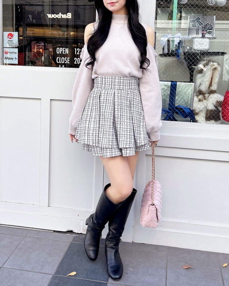 INGNI（イング） 肩開きラメフェザーニット ﾋﾟﾝｸ