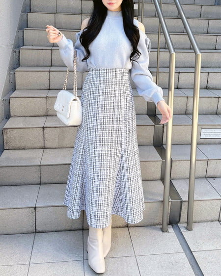 INGNI（イング） 肩開きラメフェザーニット ｻｯｸｽ