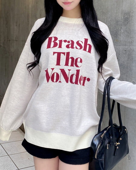 INGNI（イング） 3段ロゴニット ｵﾌﾎﾜｲﾄ/ﾎﾞﾙﾄﾞｰ