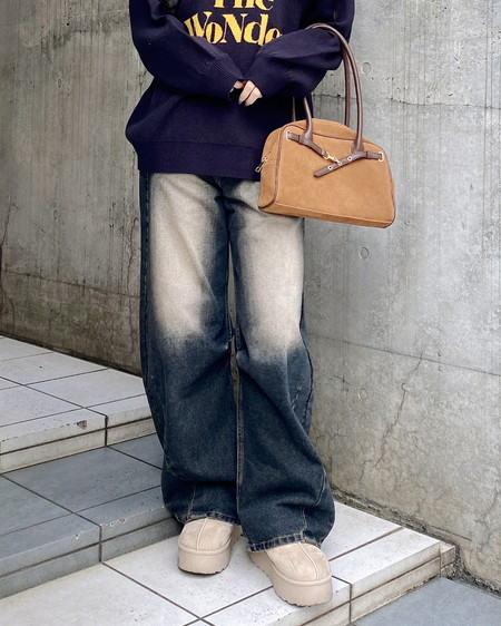 【12／25までの限定価格】【S～Mサイズ】デニムカーブパンツ