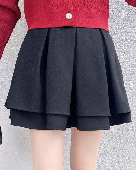 バックレースアップタックフレアスカート