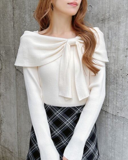 2wayオフショルニット