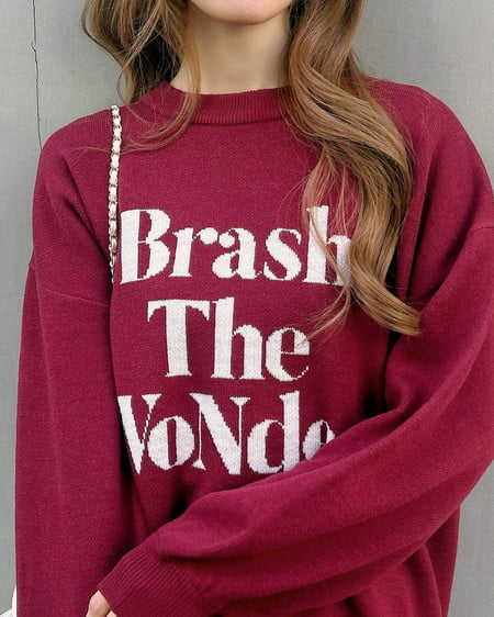 INGNI（イング） 3段ロゴニット ﾎﾞﾙﾄﾞｰ/ｵﾌﾎﾜｲﾄ