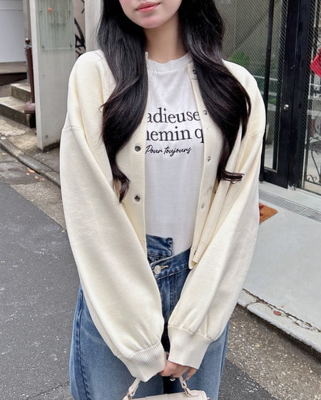 INGNI（イング） ショート丈スポンディッシュニットカーディガン ｱｲﾎﾞﾘｰ