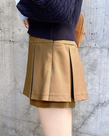 INGNI（イング） レイヤードボックスプリーツスカパン ﾍﾞｰｼﾞｭ