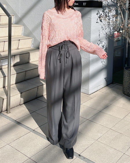 INGNI（イング） 透かし編みニットプルオーバー ﾋﾟﾝｸ