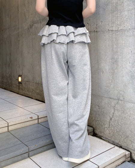 INGNI（イング） フリルスウェットパンツ ｸﾞﾚｰ