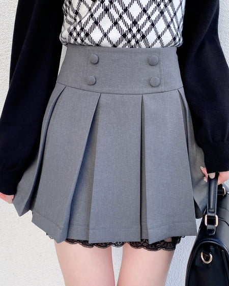 INGNI（イング） レースレイヤープリーツスカパン ｸﾞﾚｰ