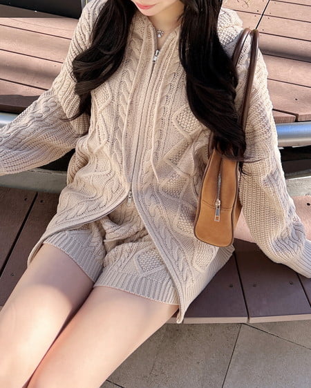 INGNI（イング） ケーブルニットショートパンツ ﾍﾞｰｼﾞｭ