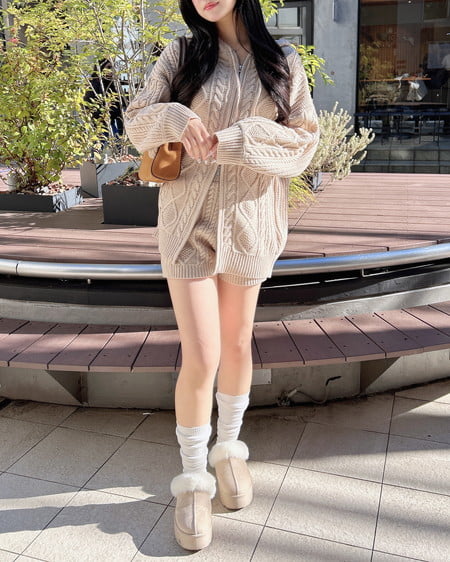 INGNI（イング） ケーブルニットショートパンツ ﾍﾞｰｼﾞｭ