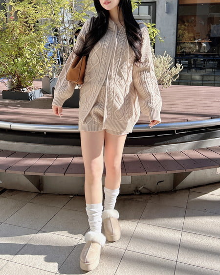 INGNI（イング） ケーブルニットショートパンツ ﾍﾞｰｼﾞｭ