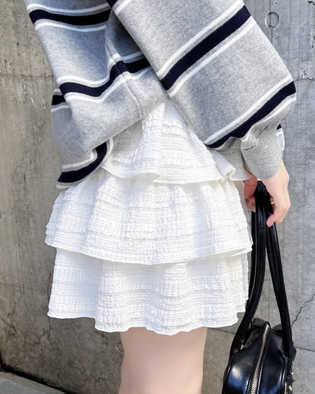 INGNI（イング） レースフリルスカパン ｵﾌﾎﾜｲﾄ