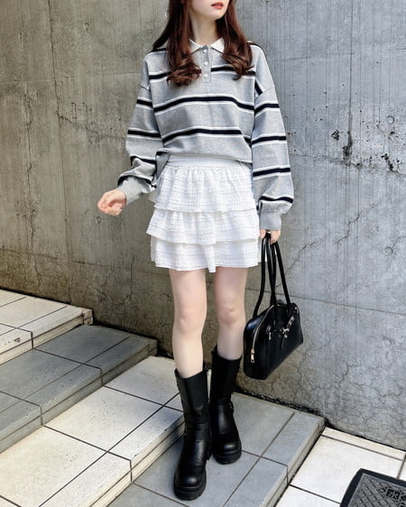 INGNI（イング） レースフリルスカパン ｵﾌﾎﾜｲﾄ