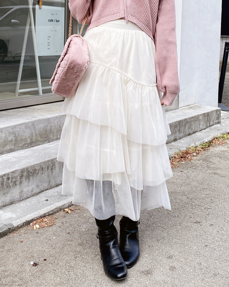 ランダムティアードチュールスカート