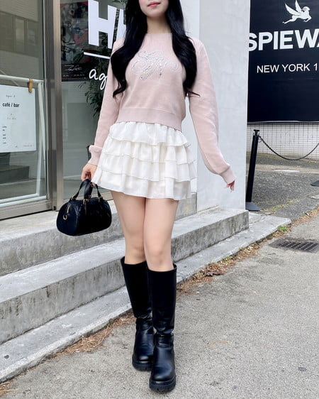 INGNI（イング） イニシャルビジューロゴニット ﾋﾟﾝｸ