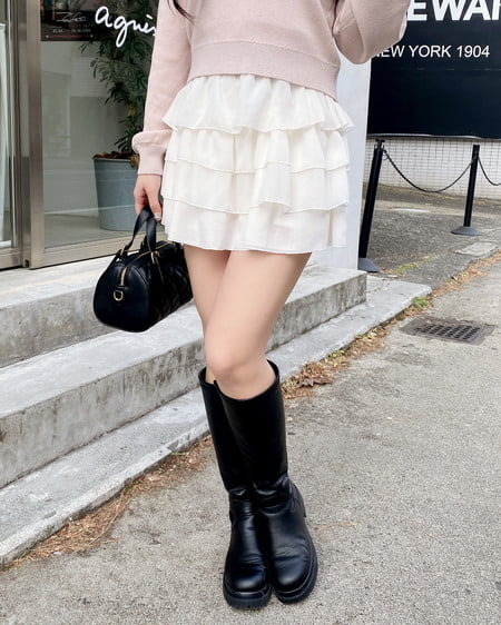 INGNI（イング） インヒール厚底ロングブーツ ｸﾛ