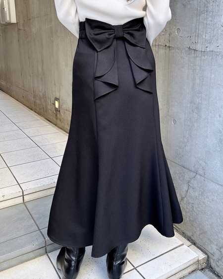 バックリボンマーメイドスカート