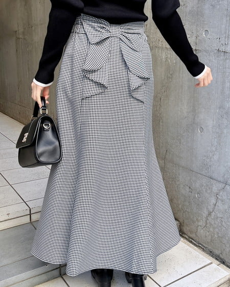 バックリボンマーメイドスカート