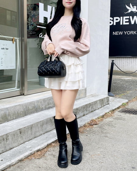 INGNI（イング） イニシャルビジューロゴニット ﾋﾟﾝｸ