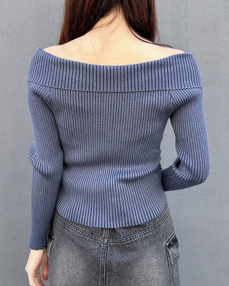 INGNI（イング） 襟付オフショルニットカーディガン ｺﾝ