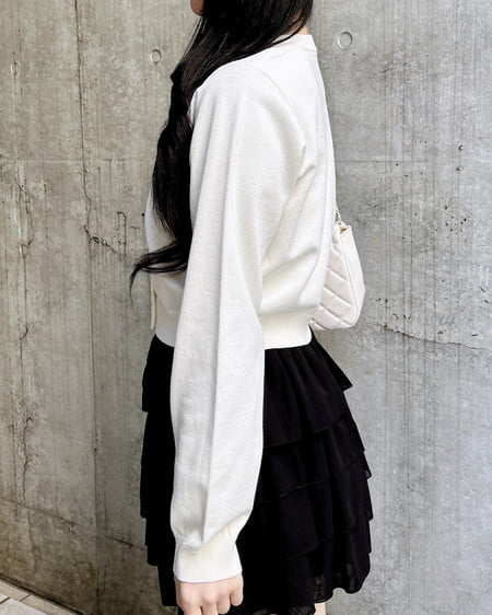 INGNI（イング） ビジューボタンニットカーディガン ｵﾌﾎﾜｲﾄ