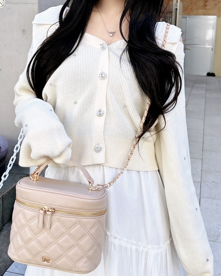 キルティングバニティショルダーバッグ