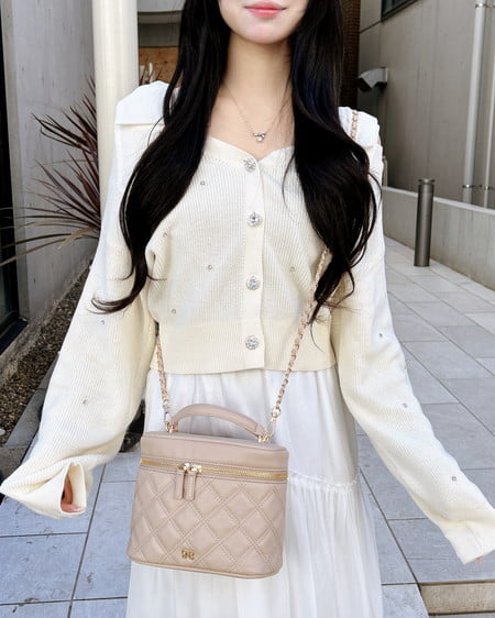 INGNI(イング) キルティングバニティショルダーバッグ ベージュ