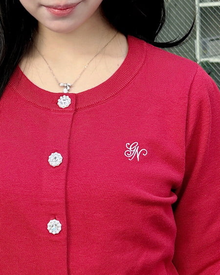 INGNI（イング） ビジューボタンニットカーディガン ｱｶ