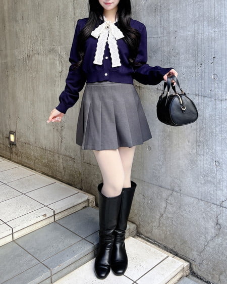 INGNI（イング） レースボウタイニット ｺﾝ