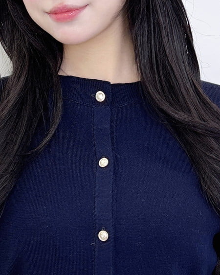 INGNI（イング） ボウタイドッキングニット ｺﾝ/ﾌﾞﾙｰｽﾄﾗｲﾌﾟ