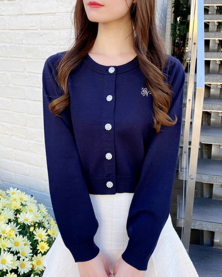 INGNI(イング) ビジューボタンニットカーディガン ｺﾝ