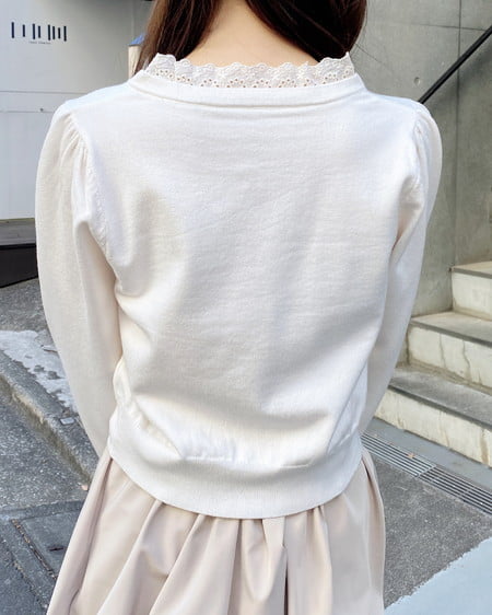 INGNI（イング） レースボウタイニット ｱｲﾎﾞﾘｰ