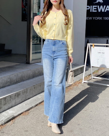 INGNI（イング） ビジューボタンニットカーディガン ｲｴﾛｰ