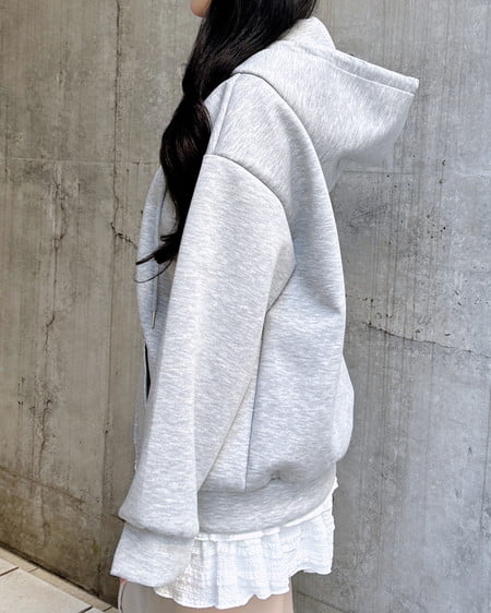 INGNI（イング） 胸プレート付ダンボールダブルジップパーカー ｸﾞﾚｰ