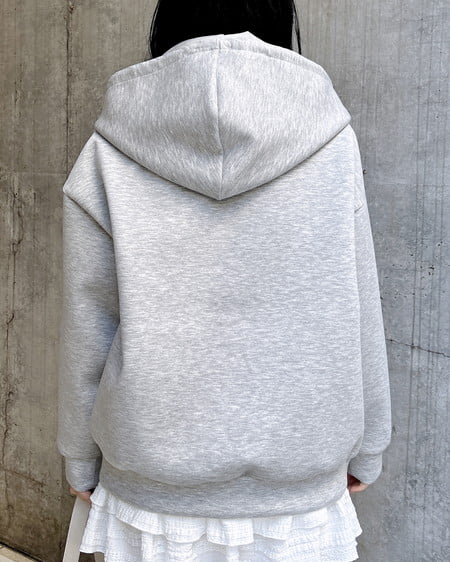 INGNI（イング） 胸プレート付ダンボールダブルジップパーカー ｸﾞﾚｰ