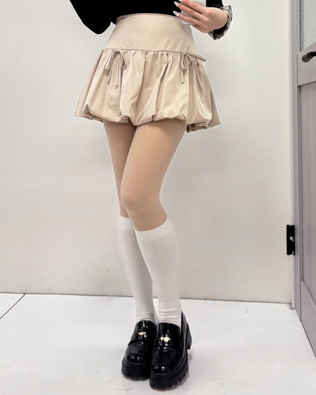 INGNI(イング) リボンバルーンミニスカパン ベージュ