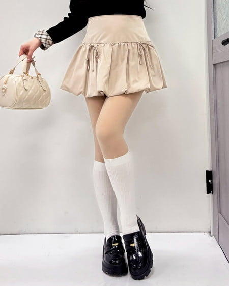 INGNI(イング) リボンバルーンミニスカパン ベージュ