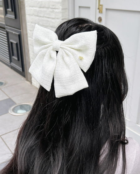 INGNI(イング) ツイードリボンバレッタ アイボリー