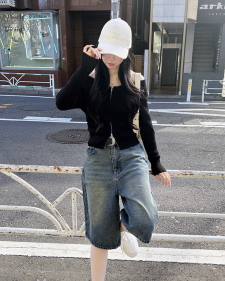 デニムハーフパンツ