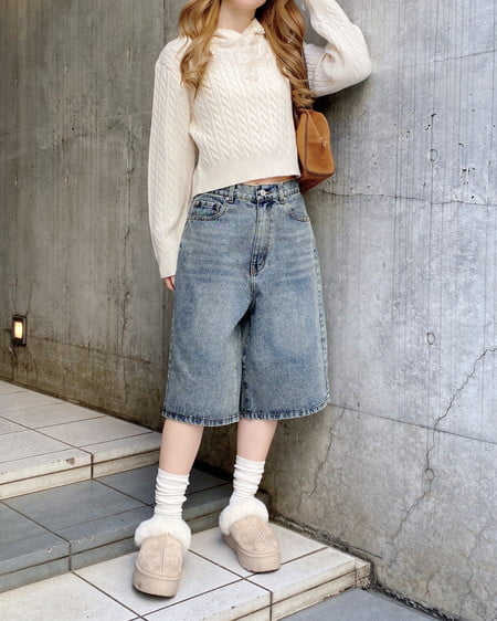 INGNI（イング） デニムハーフパンツ ﾃﾞﾆﾑ/ﾌﾞﾙｰ