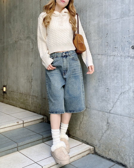 INGNI（イング） デニムハーフパンツ ﾃﾞﾆﾑ/ﾌﾞﾙｰ