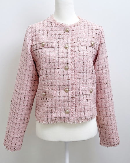INGNI(イング) ツイードジャケット ピンクベージュ