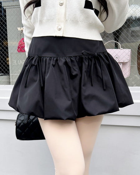 INGNI（イング） リボンバルーンミニスカパン ｸﾛ